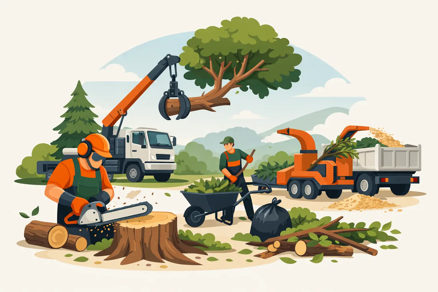 Potong Pokok Termasuk Pembersihan Menyeluruh
