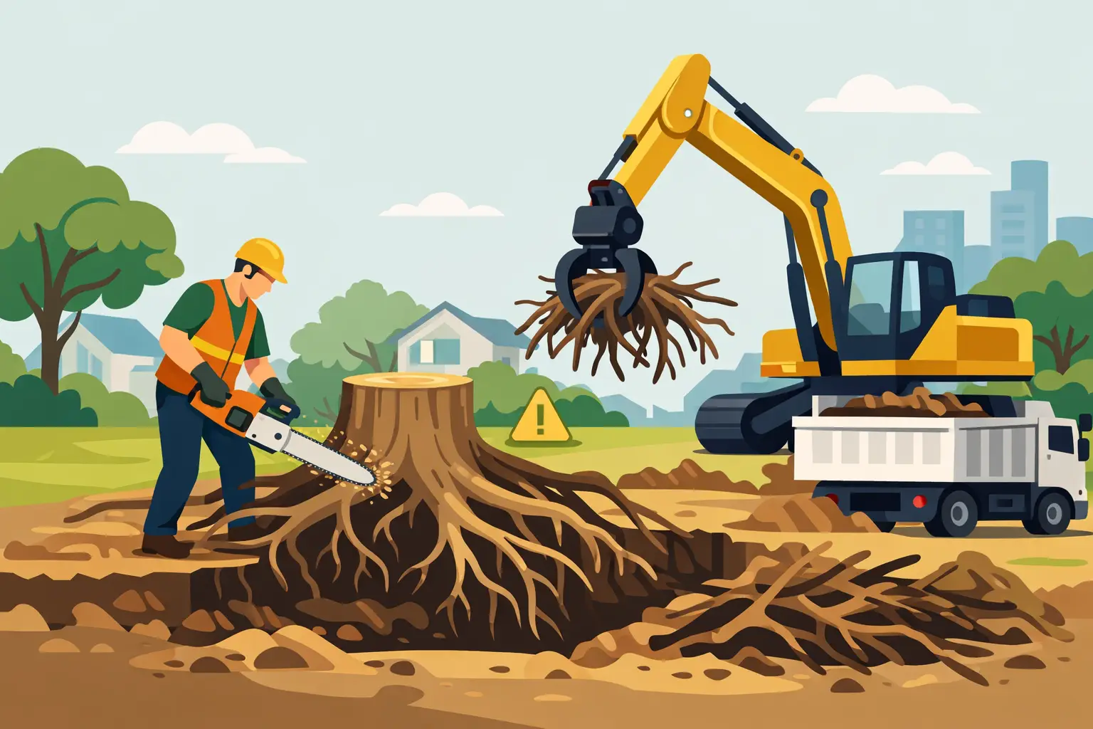 Servis Buang Akar Pokok untuk Tapak Lebih Selamat