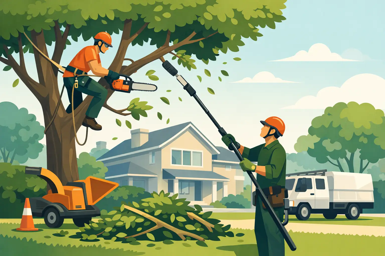 Servis Trimming Pokok Rumah yang Selamat