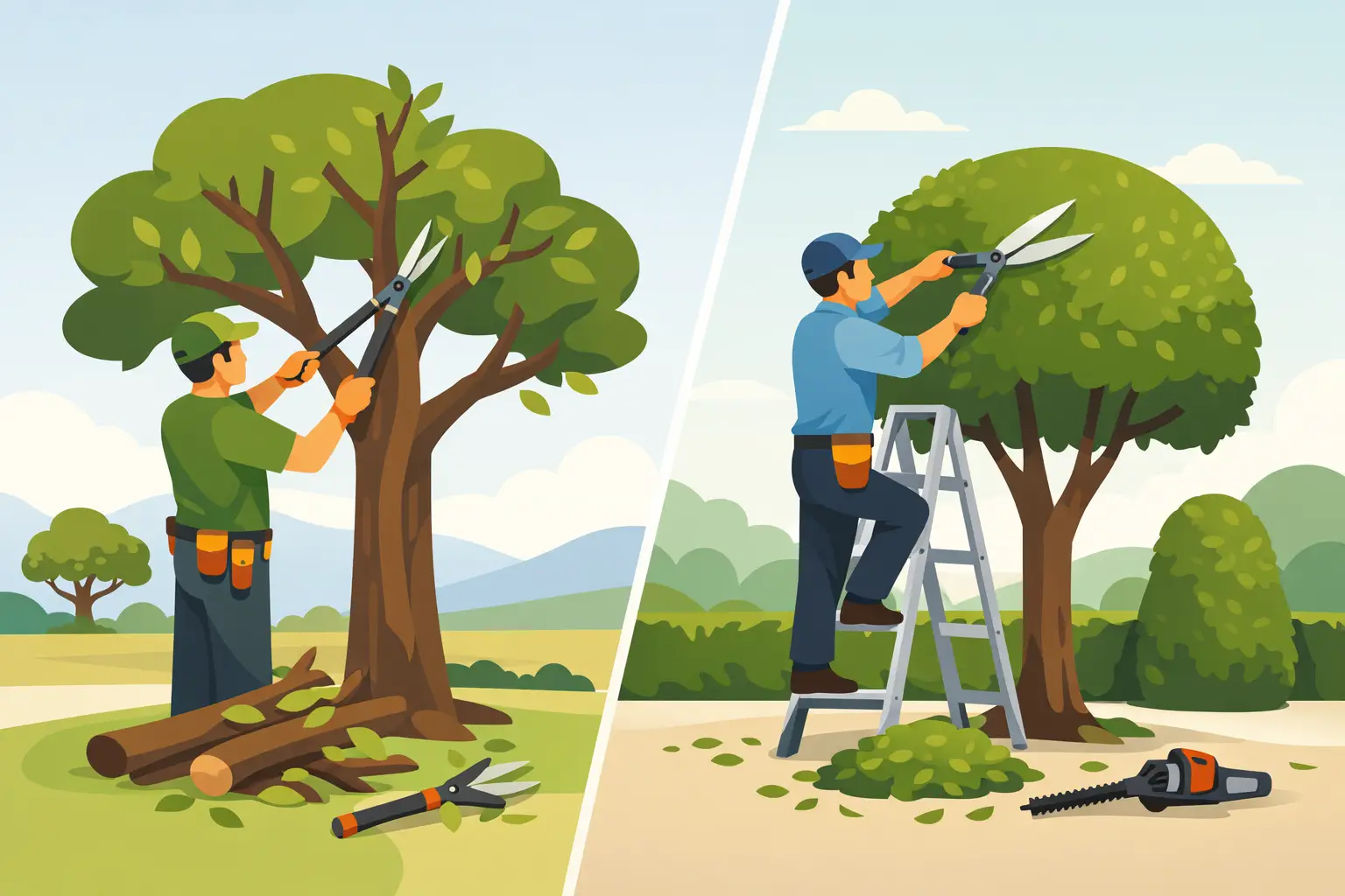 Tree Pruning vs Trimming untuk Pokok Anda