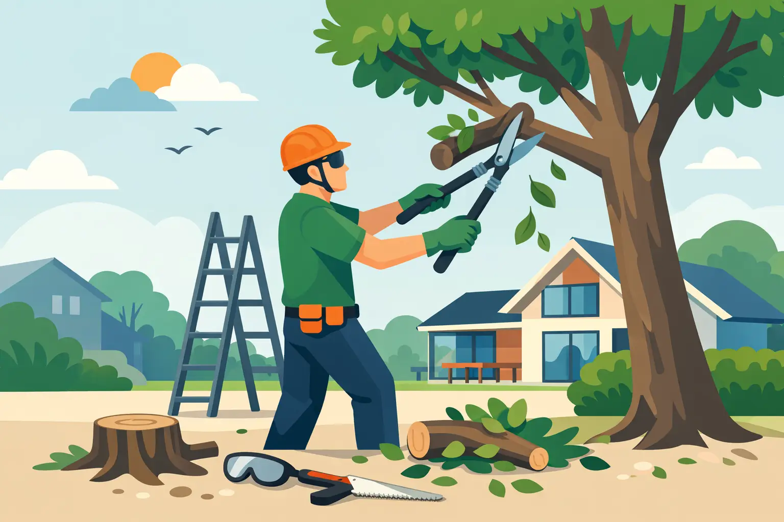 Cara Kerja Pemotongan Pokok Selamat di Rumah