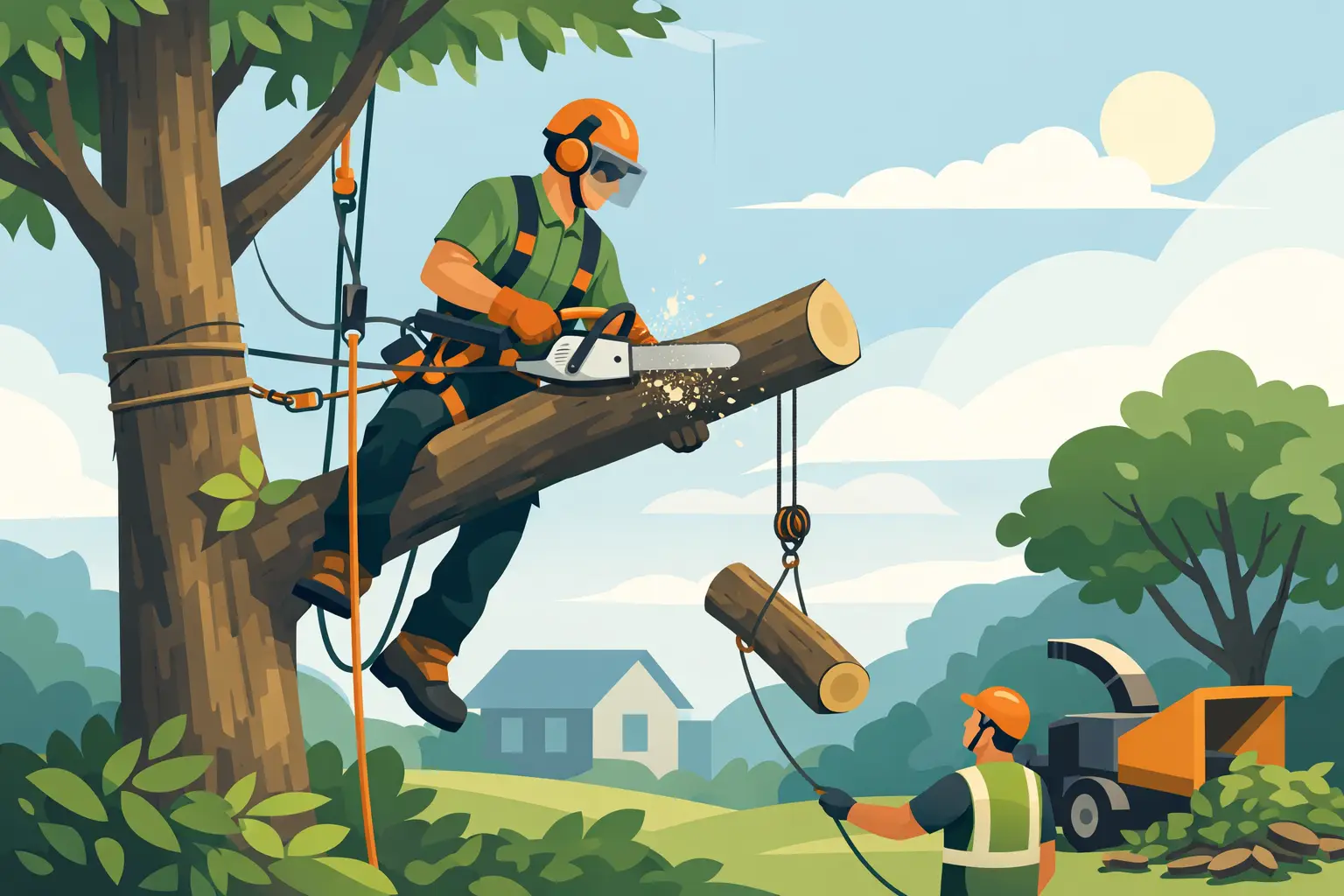 Servis Potong Dahan Pokok Tinggi Yang Selamat
